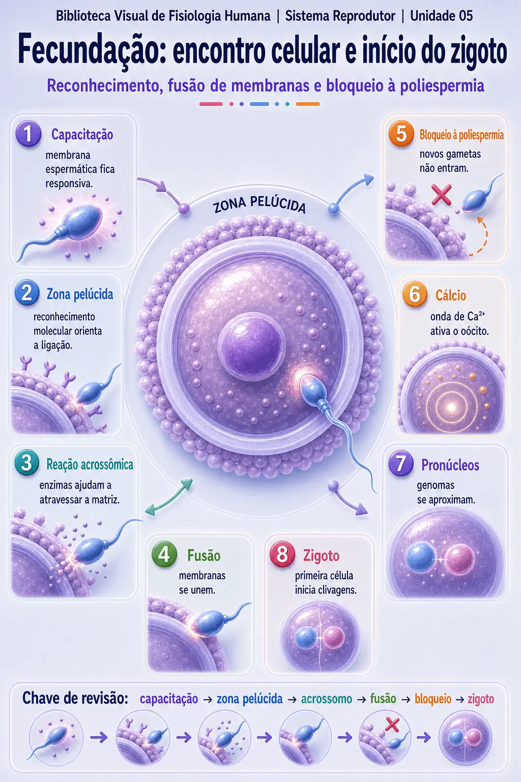 Infográfico sobre fecundação